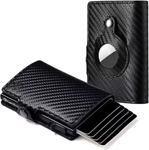 Smart Wallet with Apple Air Tag Holder | Carbon Fibre Black |No Air Tag included - Picture 1 of 4