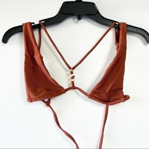 Bikini conejito de playa con correas naranja quemado talla superior: XS - Imagen 1 de 4