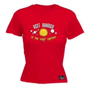Winter Sports Pm Best Boarder In The Solar System - Womens T Shirt Funny T-Shirt - Picture 1 of 8