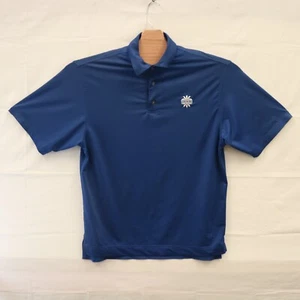 FJ FootJoy Golf Polo Shirt Mens Medium Blue Embroidered Waikoloa Resort Hawaii - Picture 1 of 13