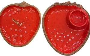 Two Strawberry Serving Platters - Picture 1 of 4