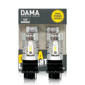 DAMA HIGH POWER 3156 LED Wedge Bulbs CANbus Reverse Backup DRL Parking White 2X - Picture 1 of 7