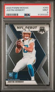 Panini Mosaic Justin Herbert #263 Chargers Rookie RC 2020 PSA 9 - Imagen 1 de 2