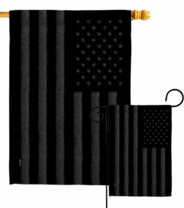 Schwarz Amerika Garten Flagge USA Historisch Americana Deko Hof Haus Banner - Bild 1 von 17