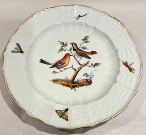 ANTIQUE MEISSEN HELENA WOLFSOHN AGUSTUS REX AR MARK PORCELAIN 7 3/4" BIRD PLATE - Picture 1 of 11