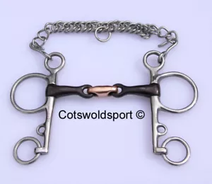 CS Sweet Black Iron Pelham Copper Lozenge 5.5" 14.0cm RAISED - Picture 1 of 1