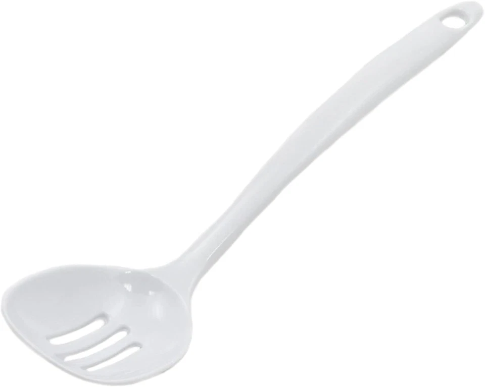 Chef Craft Basic Melamine Slotted Spoon, 11.25 inch, White,Cooking Utensils - Image 1 of 1