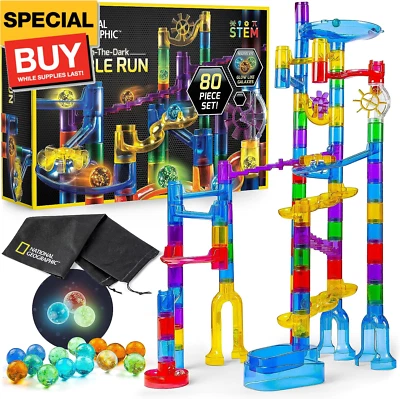 NATIONAL GEOGRAPHIC Glowing Marble Run - Juego de construcción con 15 Brillos en el Da Foto 1 de 4