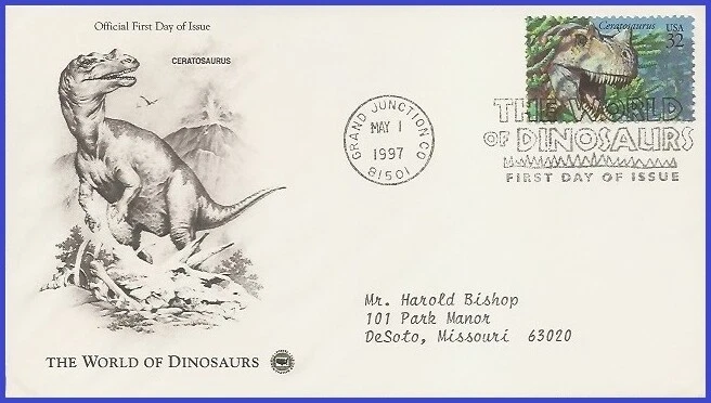 USA5 #3136a ADDR PCS ARTCRAFT FDC   Dinosaurs Ceratosaurus - Image 1 of 1