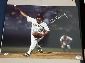 PETE VUCKOVICH MILWAUKEE BREWERS CY WINNER SIGNED AUTOGRAPHED 8x10 Photo LOF/COA - Picture 1 of 2