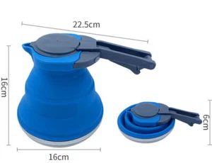 Collapsible Kettle - Stainless Steel Base Silicon Break Resistant Body 1.5L - Picture 1 of 9