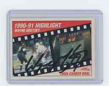 Wayne Gretzky 1991-92 NHL Score #413 Los Angeles Kings Season Signed Autographed