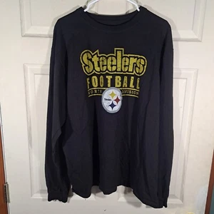 NFL Team Apparel Pittsburgh Steelers Shirt Herren Größe XL Schwarz Gelb Langarm - Bild 1 von 14