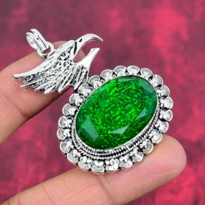 Green Doublet Opal Gemstone Handmade 925 Sterling Silver Pendant AAA+ Jewelry - Picture 1 of 5