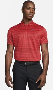 Nike Dri-Fit Tiger Woods ADV Golf Polo Shirt Red/Black Men's Medium DH0789-687 - Picture 1 of 6