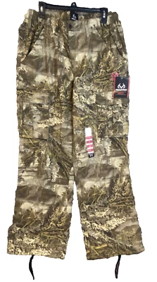 REALTREE Ladies Camo LDS Cargo Hunting Pants Sz XL **NEW** Pink Logo - Image 1 of 4