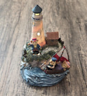 Vintage Berkeley Lighthouse Bears Boat Music Box "Row Your Boat"