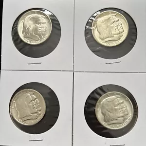 LOTE DE 4 MONEDAS CONMEMORATIVAS 50C 1936 LONG ISLAND ELECCIÓN BU - Imagen 1 de 8