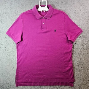 Polo Ralph Lauren Polo Shirt Men XL / TG Short Sleeve Cherry Purple - Picture 1 of 9