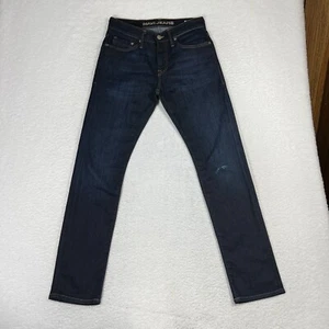 Pantalones de mezclilla MAVI Jake ajustados de pierna para hombre 29x32 (29x31) azul lavado oscuro elásticos usados en excelente estado - Imagen 1 de 11