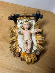 VINTAGE FONTANINI PAPPMACHE BABY JESUS KRIPPENFIGUR TEIL VON 12" SET LESEN - Bild 1 von 10