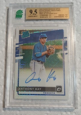 2020 Panini Donruss Optic Anthony Kay Rated Rookie Auto Holo Prizm 24/99 MNT 9.5 - Image 1 of 2
