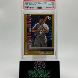 2024 Brooklyn Collection Ted Williams Gold 46/50 PSA 10 #32 (POP 2) - Picture 1 of 5