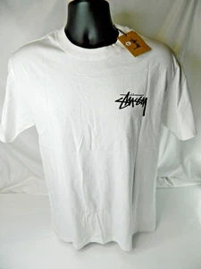 Maglietta Stussy uomo piccola bianca 8 palline logo grafico skate streetwear maglietta nuova etichette - Foto 1 di 11
