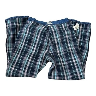 Pantalones de mezclilla para mujer LL Bean talla 8 Petite ajuste original azul marino rosa a cuadros forrados de franela Foto 1 de 4