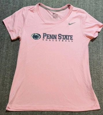 Nike Dri Fit Women's Size Medium Penn State Nittany Lions Volleyball Shirt Pink  - Image 1 of 4
