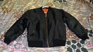 Rothco MA-1 Flyer Jacket Men S Black Orange Reversible Bomber - Picture 1 of 22