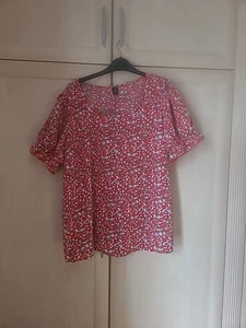Ladies Lovely Floral Red Top Size 2xl Shein Curve - Picture 1 of 4