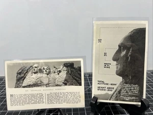 Lote de postales Mt Rushmore Rise Studio Proportions de la década de 1940 + construcción RPPC DOPS - Imagen 1 de 9