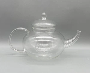 Glass Teapot and Glass Infuser Loose Leaf Tea All Glass Heat Resistant New 41 oz - Picture 1 of 8