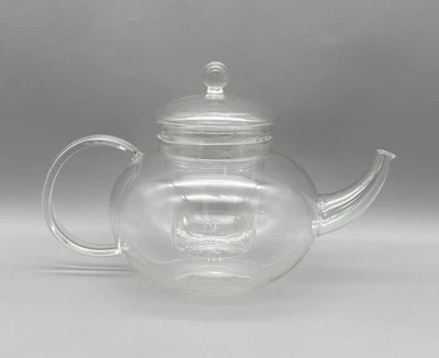Glass Teapot and Glass Infuser Loose Leaf Tea All Glass Heat Resistant New 41 oz - Image 1 of 4