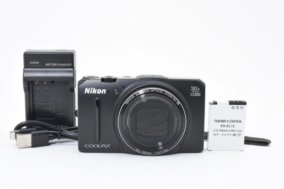 【ジャンク】Nikon COOLPIX S9700 ブラック Nikon Coolpix S9700 Point & Shoot digital camera *Black *Flash