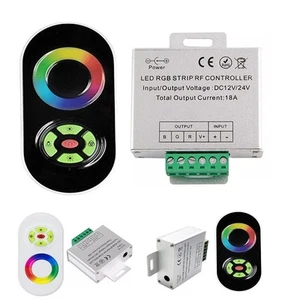 LED RGB Strip Controller 18A DC12V 24V RF Wireless Touch Remote Control Dimmer - Picture 1 of 8