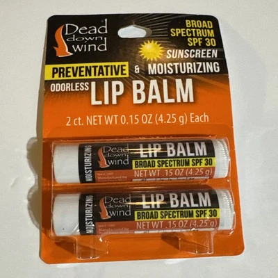 Dead Down Wind Moisturizing Oderless Lip Balm With SPF 30 Sunscreen 2 Pack - Image 1 of 2