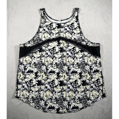 Lululemon Water: Sun Runner Tank Size 8 Crosscourt Petal Black Clarity UPF 50+ - Image 1 of 4