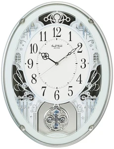 RHYTHM Small World Proud Radio-Controlled Analog Wall Clock with 18 Melodies - Picture 1 of 4