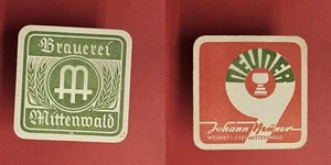 Brauerei Mittenwald grüne Streifen Brauerei Bierdeckel Bier - Picture 1 of 1