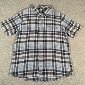 Travis Mathew Shirt Mens XL Plaid Short Sleeve Button Up Casual Golf - Picture 1 of 11