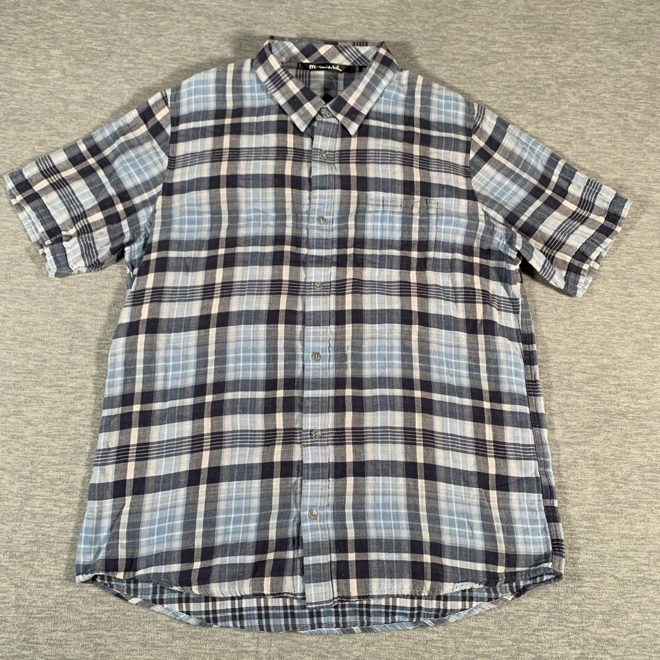 Travis Mathew Shirt Mens XL Plaid Short Sleeve Button Up Casual Golf - Image 1 of 4