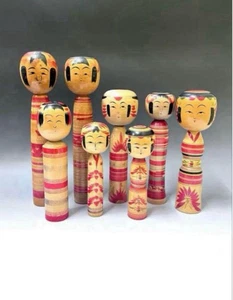 8er Set traditionelle Kokeshi Puppen von Kazunori Ginnohara & andere 18cm~31cm JPN - Bild 1 von 7