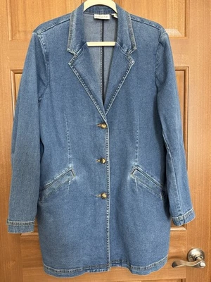 Gabardina vintage Orvis algodón spandex de mezclilla para mujer 18 plumero chaqueta para tareas Foto 1 de 4