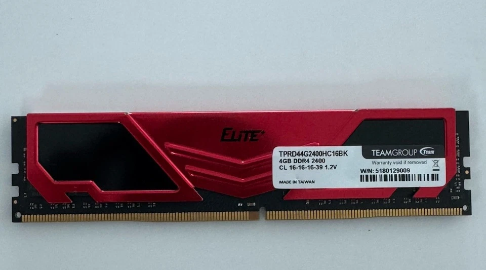 Team Group 4GB (4GB x1) 1Rx8 DDR4-2400 SDRAM Module - Image 1 of 1