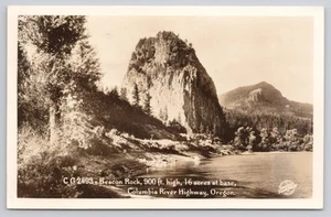Beacon Rock Columbia River Highway Oregon RPPC Sawyer Scenic Photo Postcard - Picture 1 of 2