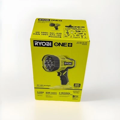 Ryobi PCL661 ONE 18V Cordless LED Spotlight - Yellow/Black - Image 1 of 4