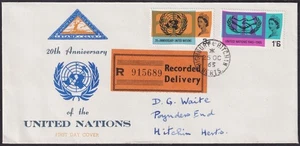1965 United Nations North Herts Stamp Club FDC; Highbury Hitchin / Herts CDS - Picture 1 of 4