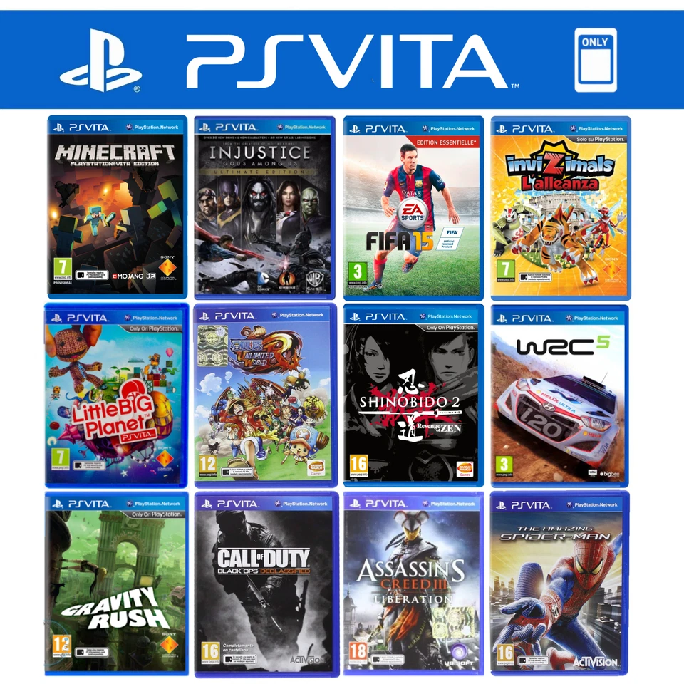 Ps vita playstation Game to Choose Only Cartridge Fifa COD Spiderman Minecraft - Image 1 of 1